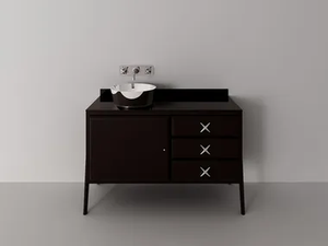 SOPHIA 2A - Floor-standing single wood and glass vanity unit _ Park Avenue